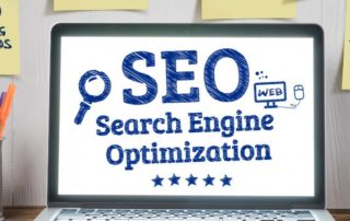 SEO displayed on a laptop