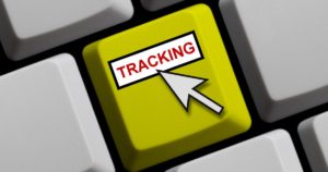 Tracking label on a keyboard