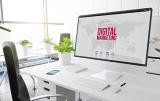 computer office digital marketing written on screen