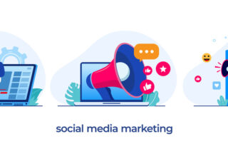 social media marketing concept graphics